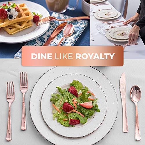 Stock Your Home 125 Disposable Heavy Duty Plastic Forks, Fancy Plastic Silverware Looks Like Real Cutlery - Utensils Perfect for Catering Events, Restaurants, Parties and Weddings (Silver)