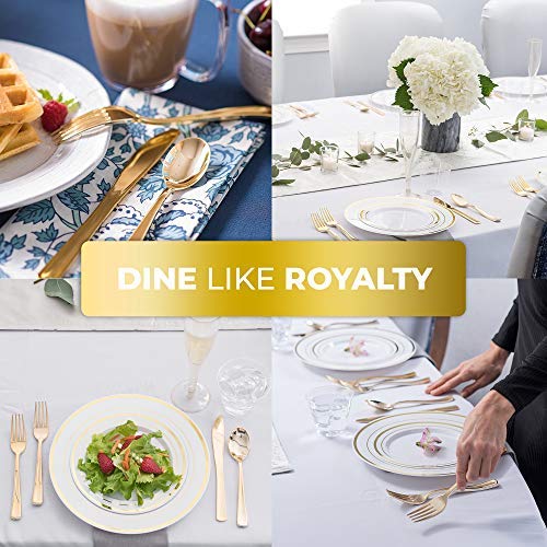 Stock Your Home 125 Disposable Heavy Duty Plastic Forks, Fancy Plastic Silverware Looks Like Real Cutlery - Utensils Perfect for Catering Events, Restaurants, Parties and Weddings (Silver)