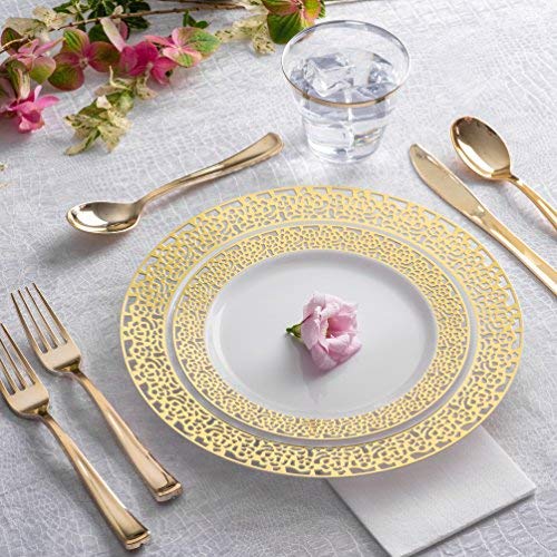 Stock Your Home 125 Disposable Heavy Duty Plastic Forks, Fancy Plastic Silverware Looks Like Real Cutlery - Utensils Perfect for Catering Events, Restaurants, Parties and Weddings (Silver)