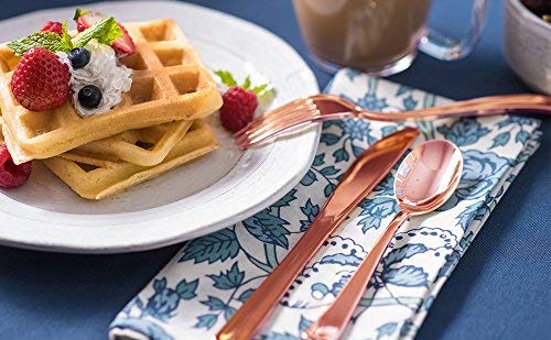 Stock Your Home 125 Disposable Heavy Duty Plastic Forks, Fancy Plastic Silverware Looks Like Real Cutlery - Utensils Perfect for Catering Events, Restaurants, Parties and Weddings (Silver)