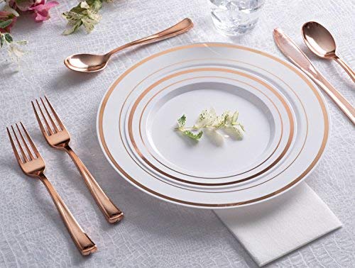 Stock Your Home 125 Disposable Heavy Duty Plastic Forks, Fancy Plastic Silverware Looks Like Real Cutlery - Utensils Perfect for Catering Events, Restaurants, Parties and Weddings (Silver)
