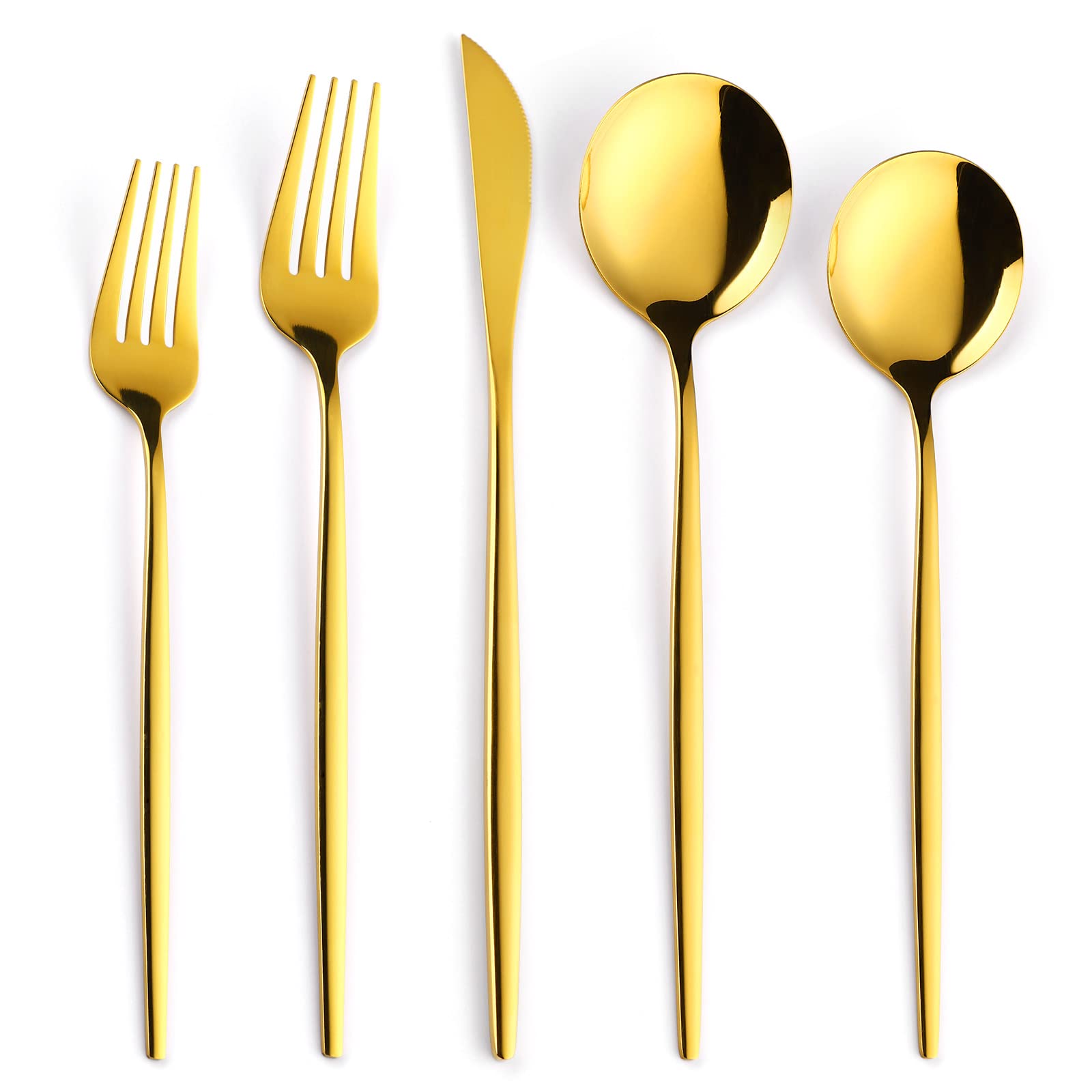Gorgeous Retro Royal Silverware Set For 4,OIULO Stainless Steel 20-Piece Fine Vintage Flatware Set Service 4,Anti-rust Fork Spoon Knife,Antique Baroque Cutlery Utensils,Mirror Finish,Dishwasher Safe