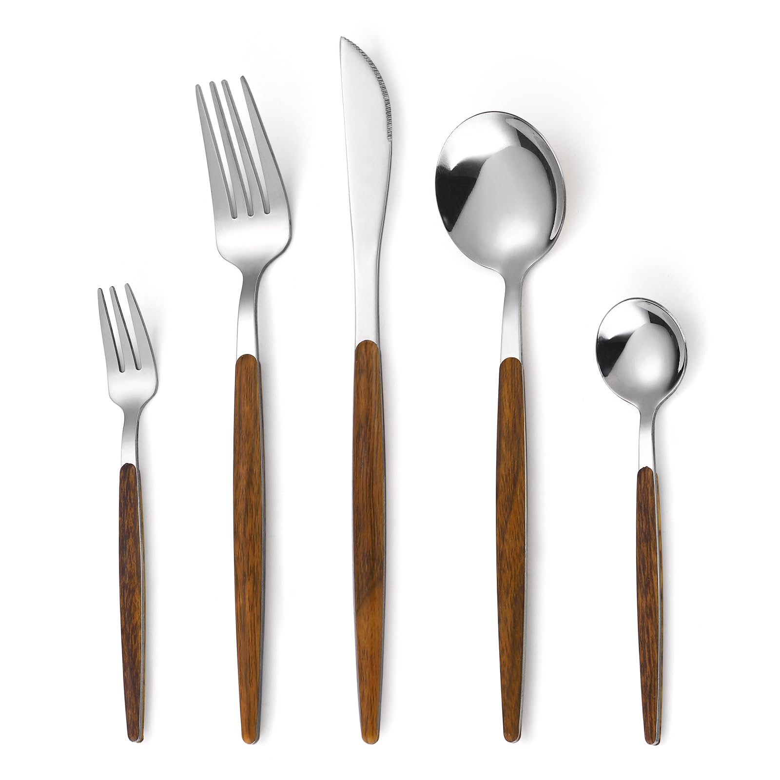 Gorgeous Retro Royal Silverware Set For 4,OIULO Stainless Steel 20-Piece Fine Vintage Flatware Set Service 4,Anti-rust Fork Spoon Knife,Antique Baroque Cutlery Utensils,Mirror Finish,Dishwasher Safe