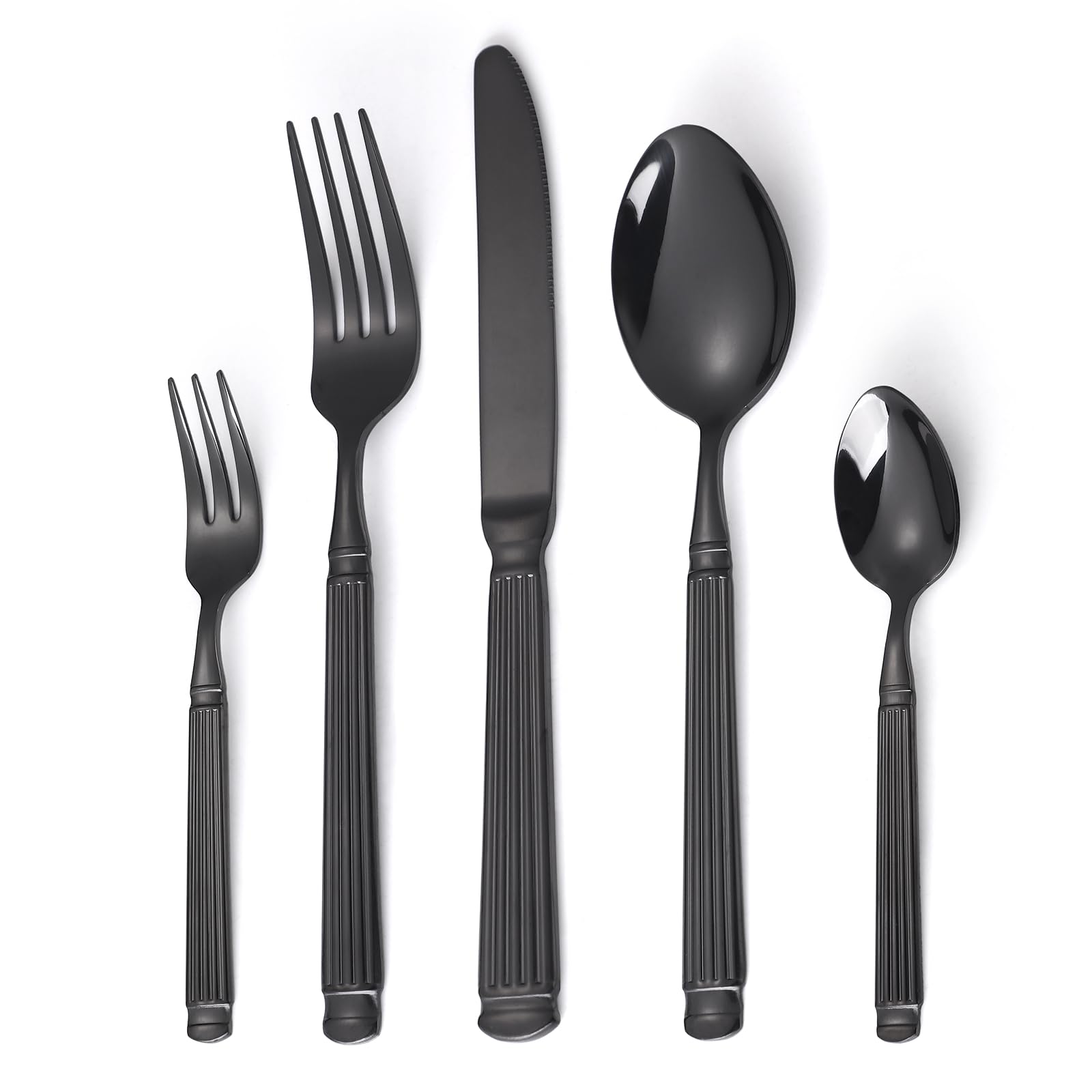 Gorgeous Retro Royal Silverware Set For 4,OIULO Stainless Steel 20-Piece Fine Vintage Flatware Set Service 4,Anti-rust Fork Spoon Knife,Antique Baroque Cutlery Utensils,Mirror Finish,Dishwasher Safe