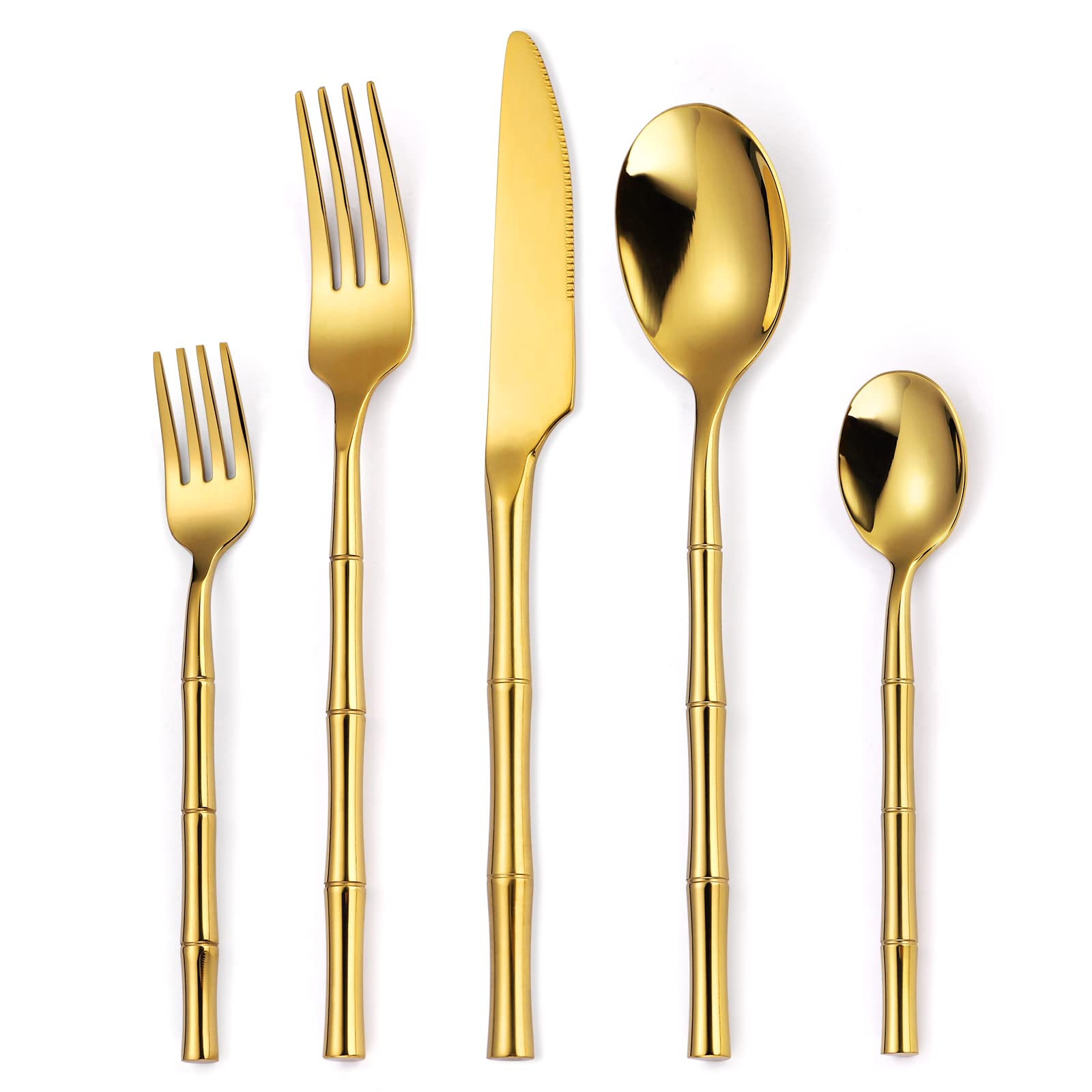 Gorgeous Retro Royal Silverware Set For 4,OIULO Stainless Steel 20-Piece Fine Vintage Flatware Set Service 4,Anti-rust Fork Spoon Knife,Antique Baroque Cutlery Utensils,Mirror Finish,Dishwasher Safe