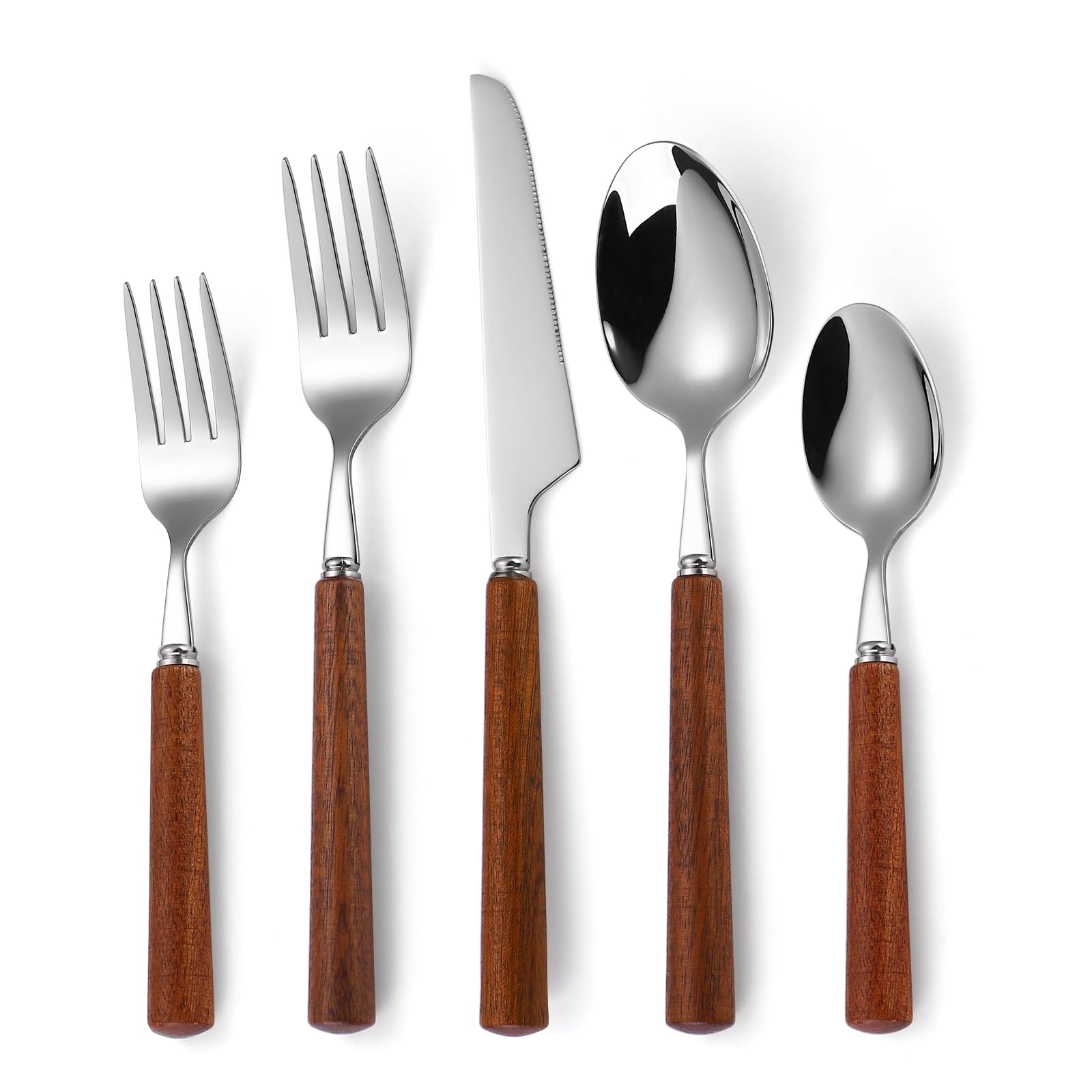 Gorgeous Retro Royal Silverware Set For 4,OIULO Stainless Steel 20-Piece Fine Vintage Flatware Set Service 4,Anti-rust Fork Spoon Knife,Antique Baroque Cutlery Utensils,Mirror Finish,Dishwasher Safe