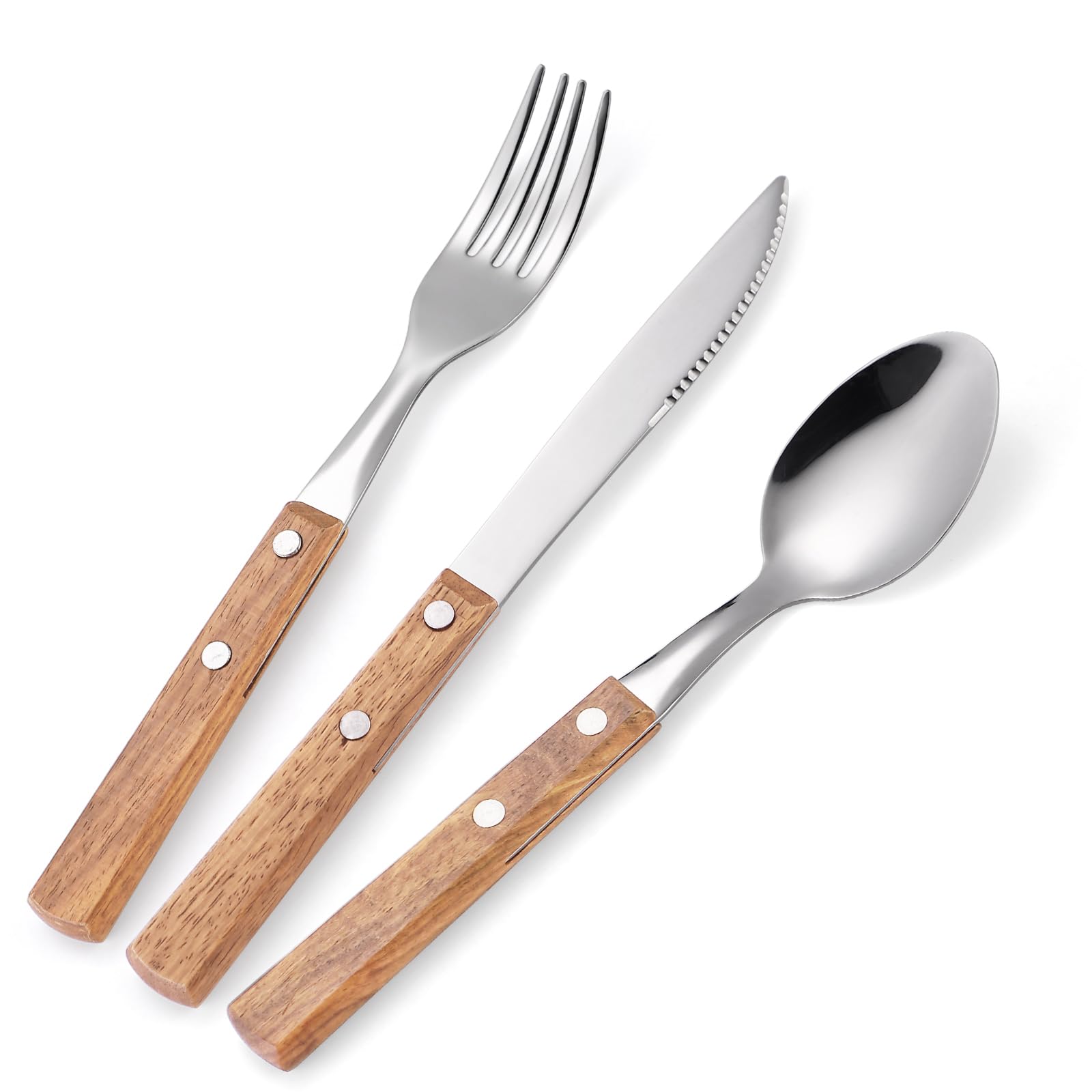 Gorgeous Retro Royal Silverware Set For 4,OIULO Stainless Steel 20-Piece Fine Vintage Flatware Set Service 4,Anti-rust Fork Spoon Knife,Antique Baroque Cutlery Utensils,Mirror Finish,Dishwasher Safe