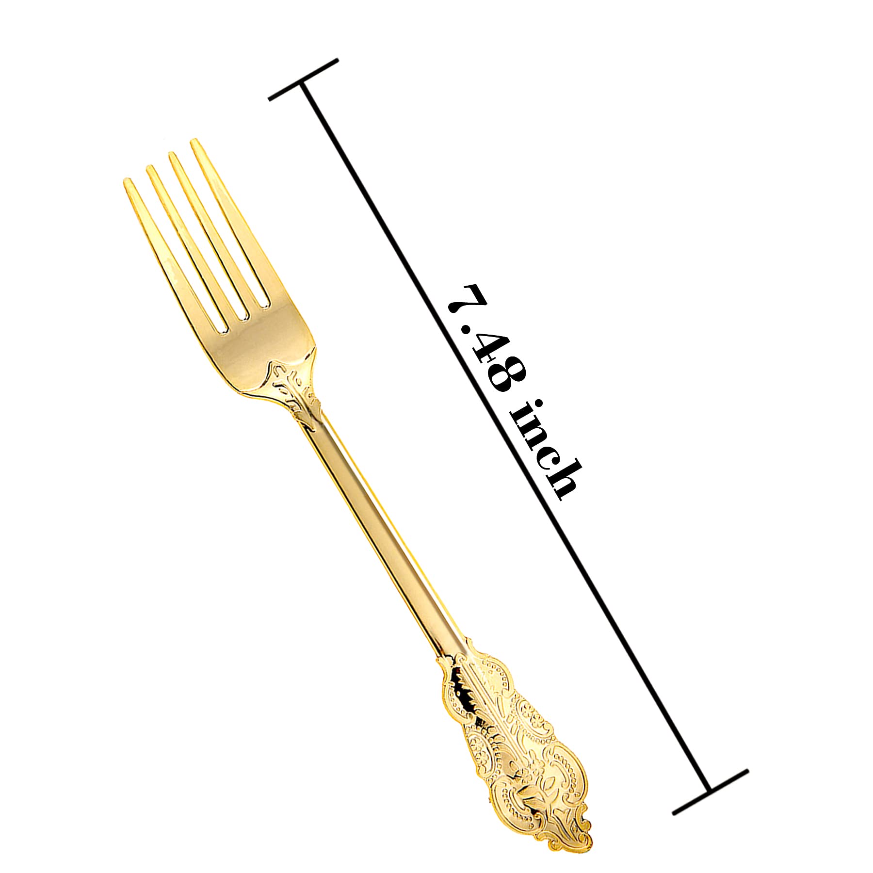 N9R 200PCS Gold Spoons and Forks Set, Heavy Duty Gold Plastic Silverware Set Fancy Disposable Utensils for Parties, Elegant Cutlery Sets for Wedding, Birthday(100 Forks & 100 Spoons)