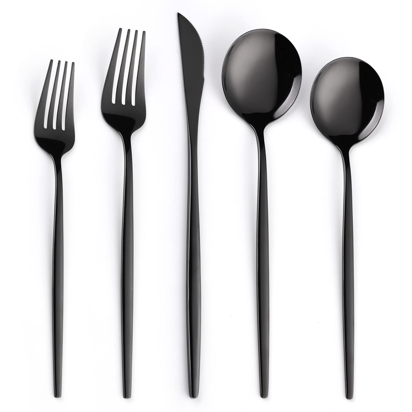 Gorgeous Retro Royal Silverware Set For 4,OIULO Stainless Steel 20-Piece Fine Vintage Flatware Set Service 4,Anti-rust Fork Spoon Knife,Antique Baroque Cutlery Utensils,Mirror Finish,Dishwasher Safe