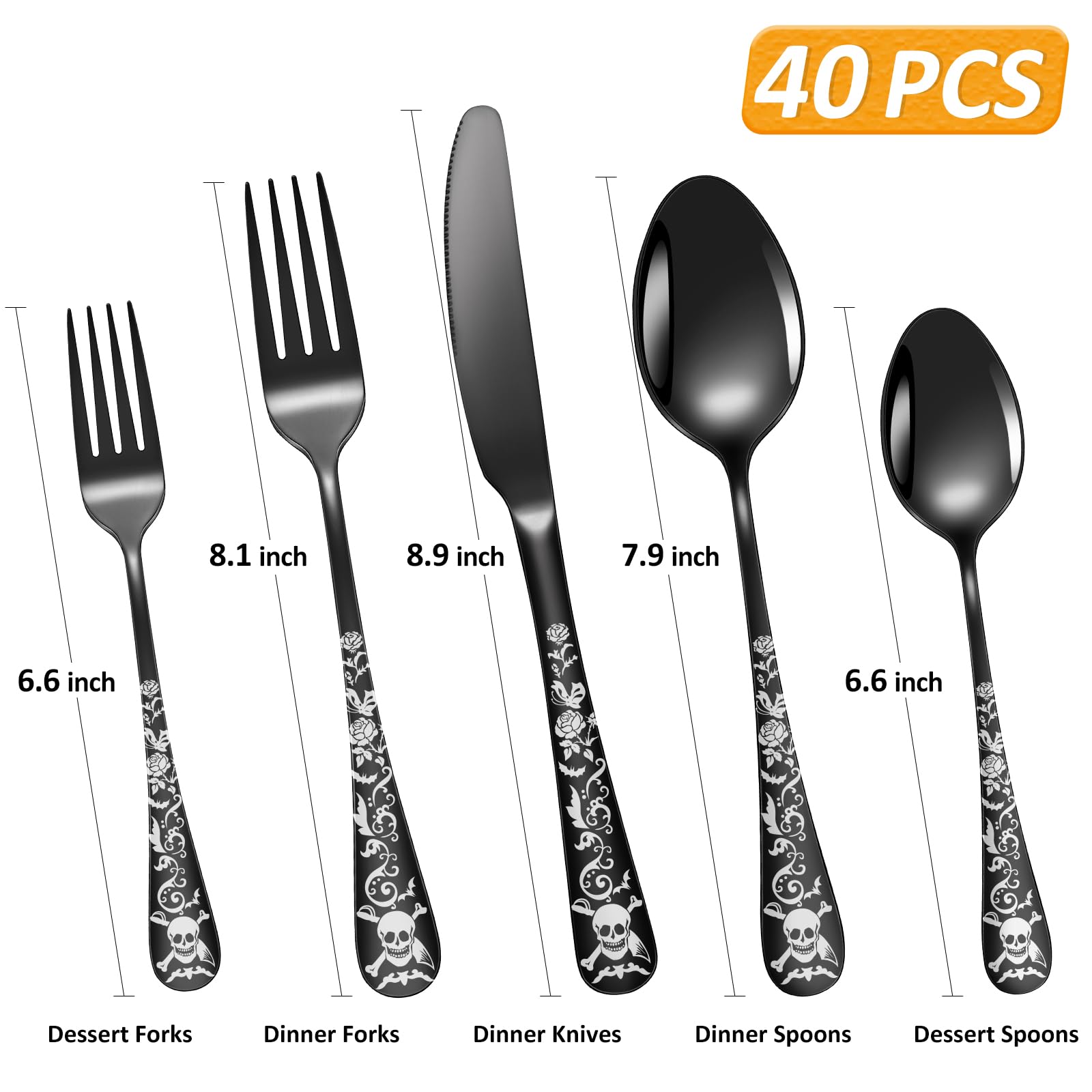 Gorgeous Retro Royal Silverware Set For 4,OIULO Stainless Steel 20-Piece Fine Vintage Flatware Set Service 4,Anti-rust Fork Spoon Knife,Antique Baroque Cutlery Utensils,Mirror Finish,Dishwasher Safe