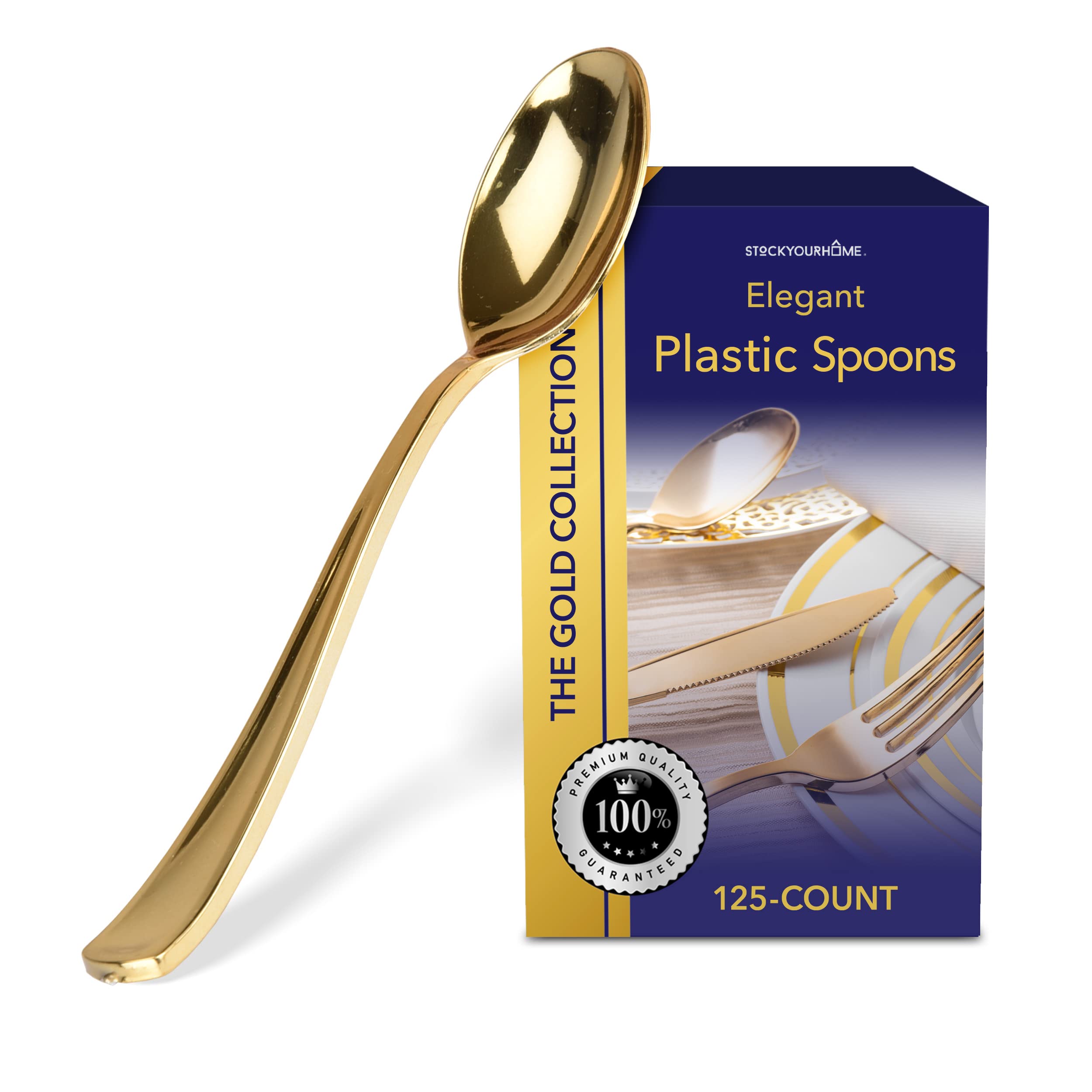 Stock Your Home 125 Disposable Heavy Duty Plastic Forks, Fancy Plastic Silverware Looks Like Real Cutlery - Utensils Perfect for Catering Events, Restaurants, Parties and Weddings (Silver)