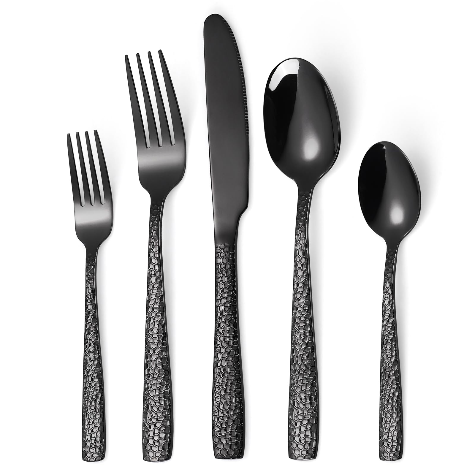 Gorgeous Retro Royal Silverware Set For 4,OIULO Stainless Steel 20-Piece Fine Vintage Flatware Set Service 4,Anti-rust Fork Spoon Knife,Antique Baroque Cutlery Utensils,Mirror Finish,Dishwasher Safe