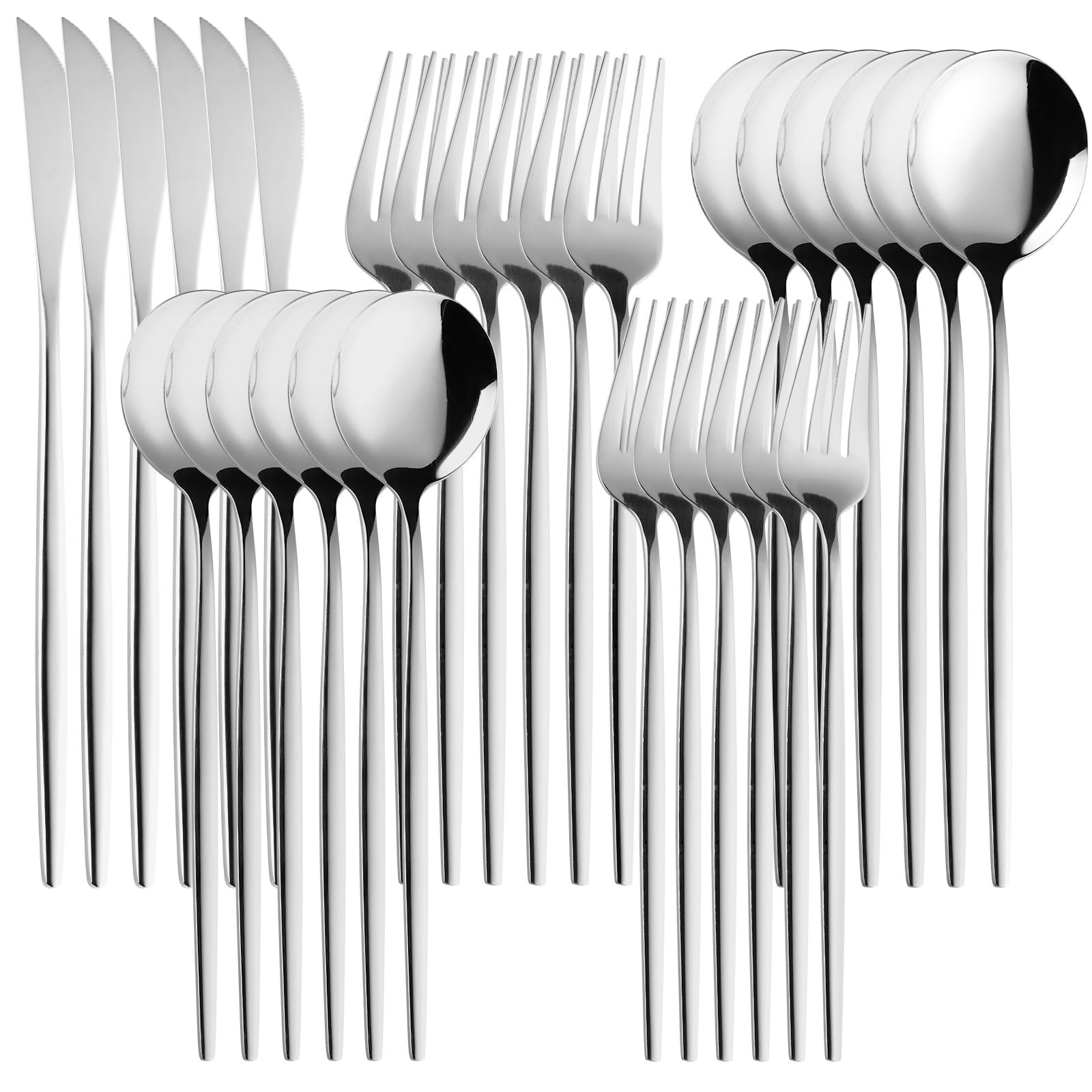Gorgeous Retro Royal Silverware Set For 4,OIULO Stainless Steel 20-Piece Fine Vintage Flatware Set Service 4,Anti-rust Fork Spoon Knife,Antique Baroque Cutlery Utensils,Mirror Finish,Dishwasher Safe
