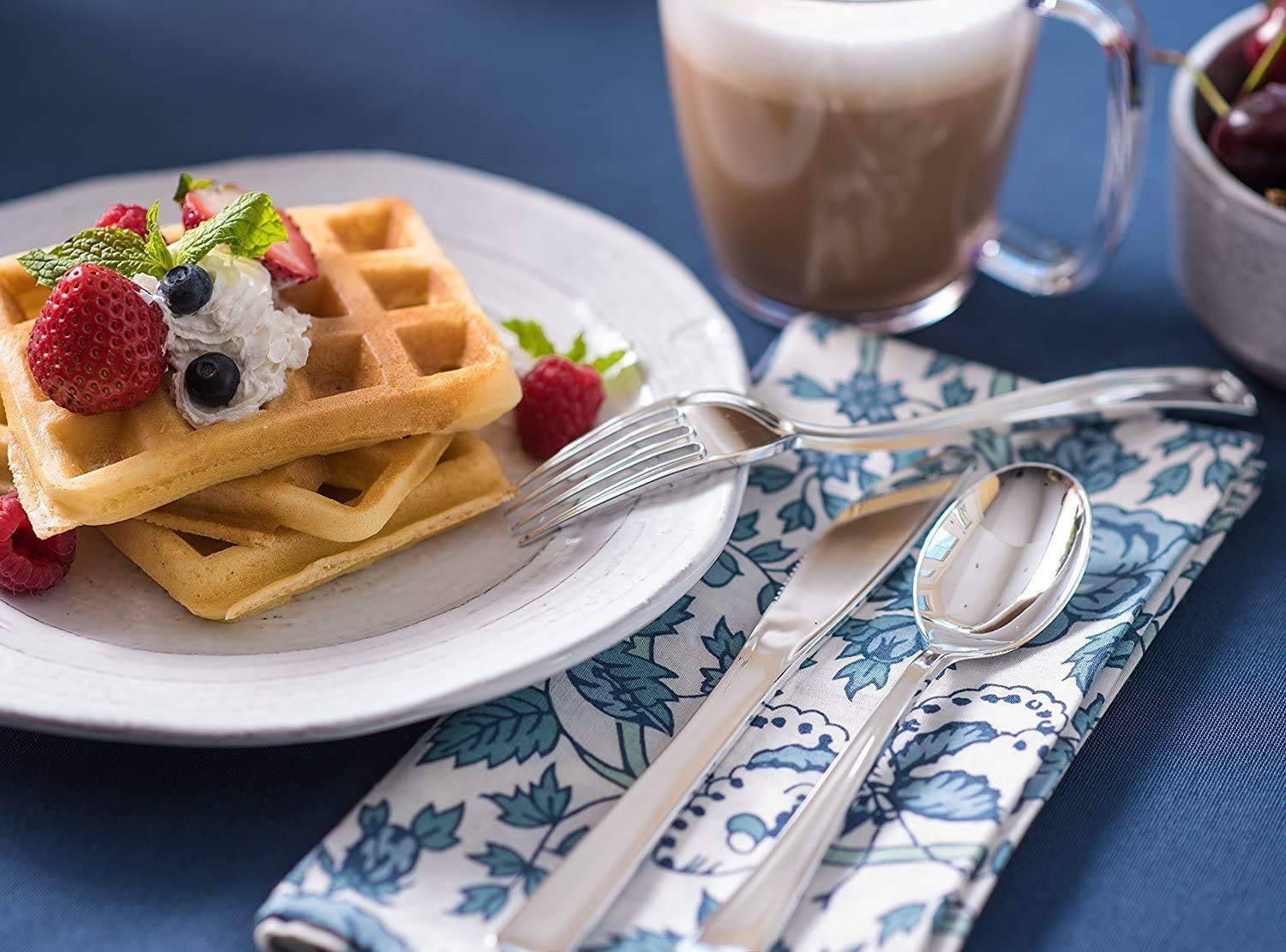 Stock Your Home 125 Disposable Heavy Duty Plastic Forks, Fancy Plastic Silverware Looks Like Real Cutlery - Utensils Perfect for Catering Events, Restaurants, Parties and Weddings (Silver)