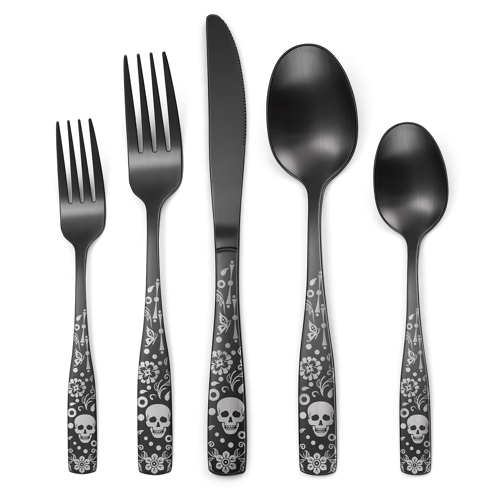 Gorgeous Retro Royal Silverware Set For 4,OIULO Stainless Steel 20-Piece Fine Vintage Flatware Set Service 4,Anti-rust Fork Spoon Knife,Antique Baroque Cutlery Utensils,Mirror Finish,Dishwasher Safe