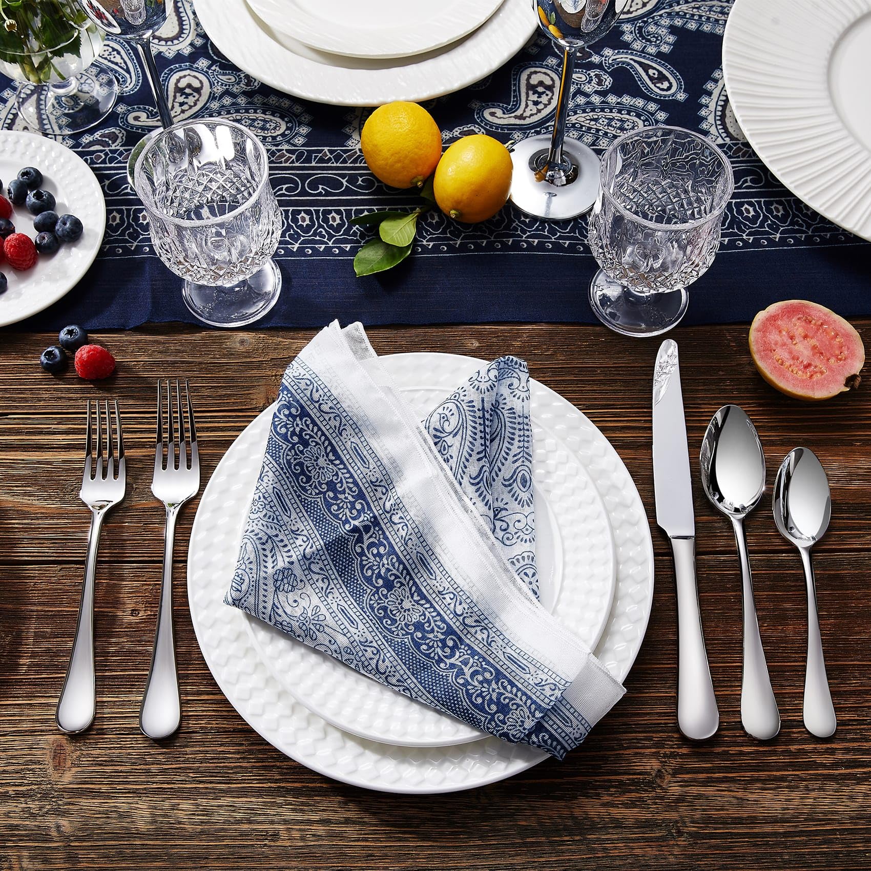 KEAWELL Premium Fine Verona 4-Piece 8 inch Fork Set – 18/10 Stainless Steel, Heavy-Duty Mirror-Finished Flatware for Elegant Everyday Dining and Entertaining (4, Dinner Forks)